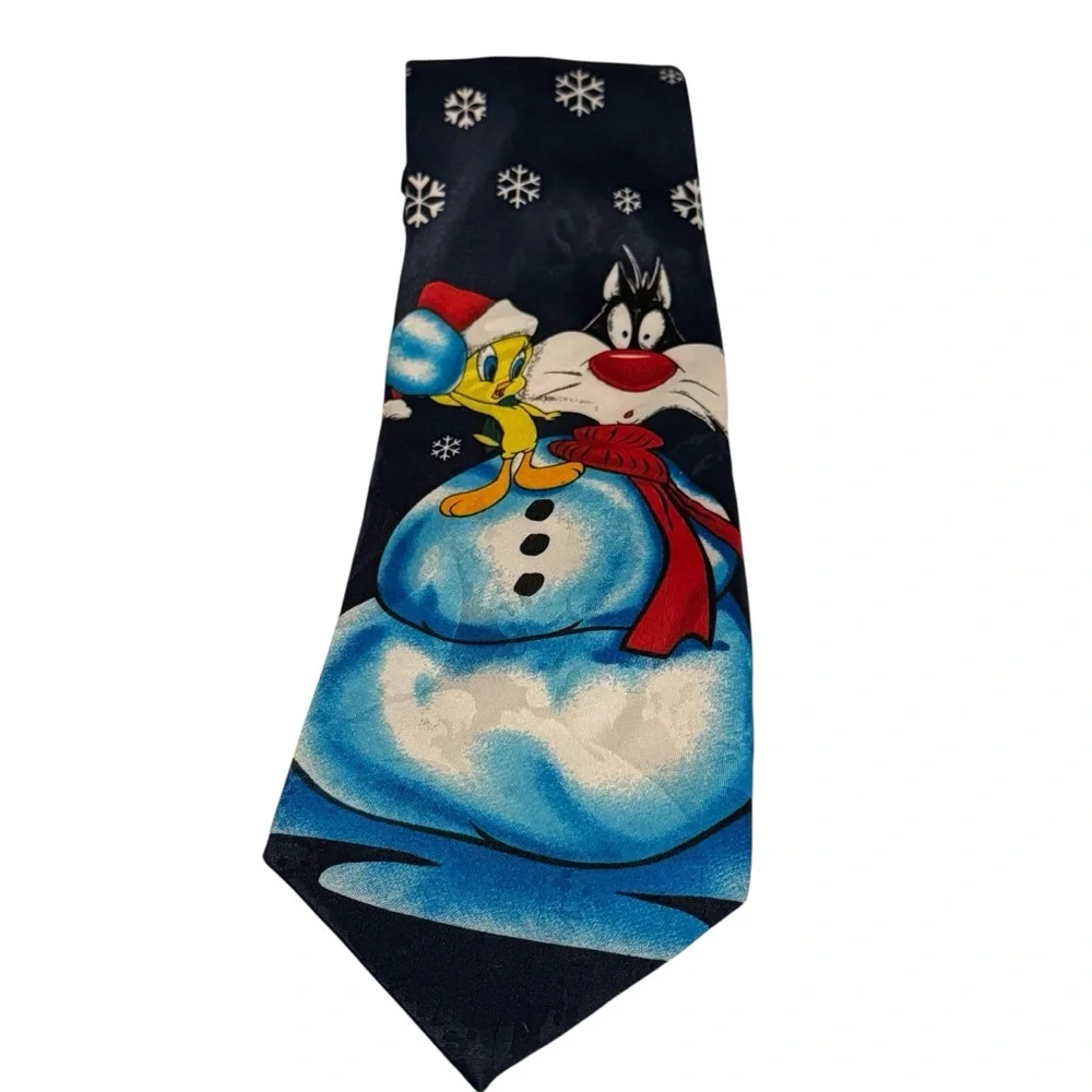 Looney Tunes Mania 2 Christmas ties Sylvester Tweety Bugs Daffy Warner Bros 1996